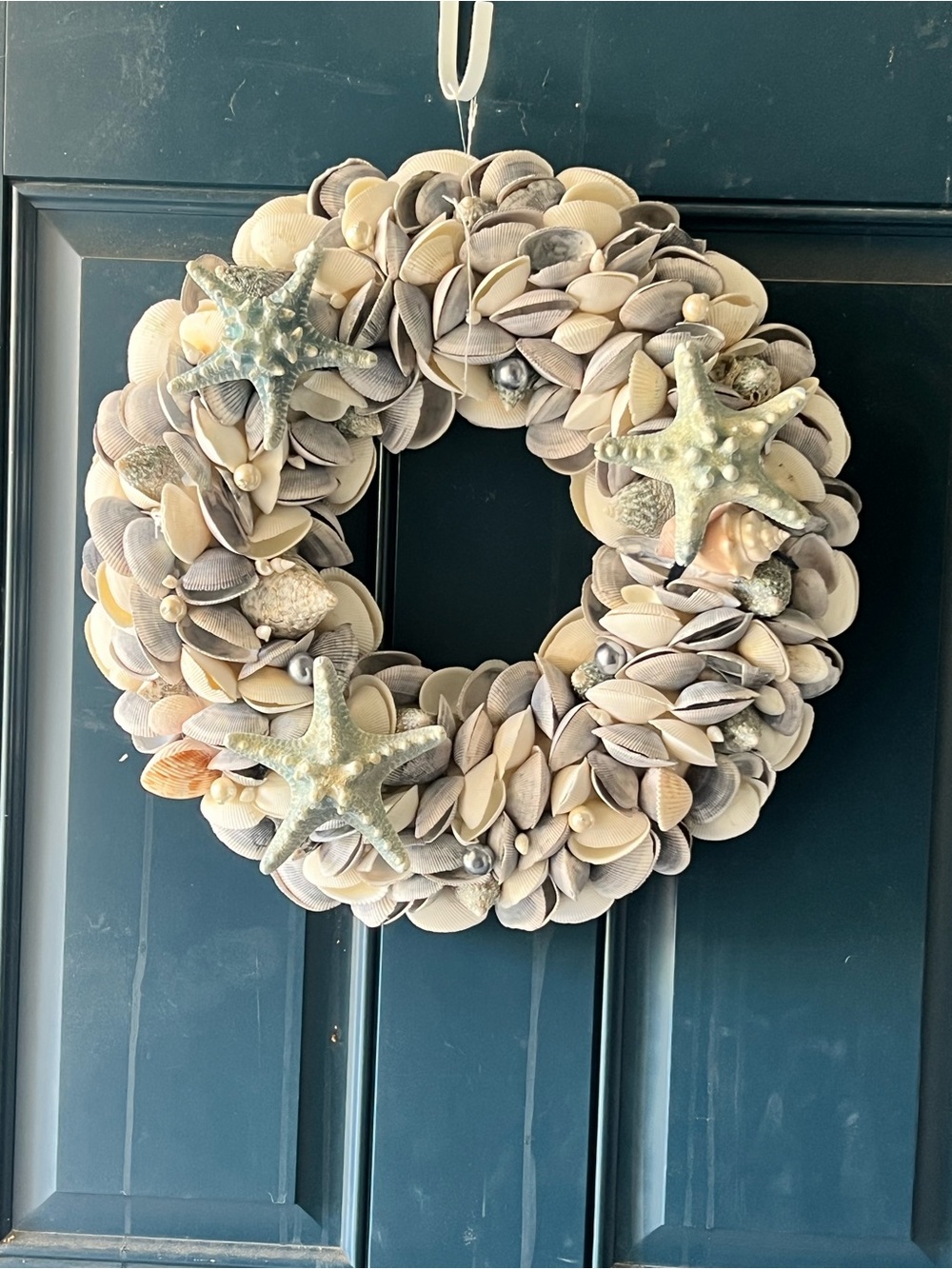 Large Coastal Shell & Starfish Wreath - 18”